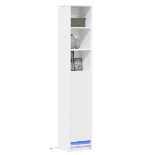 Skjenk med LED hvit 36x32,5x200 cm konstruert tre 8721102966897