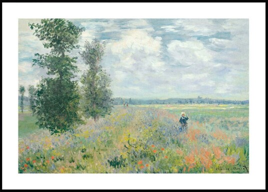 Poppy Fields 1875 Plakat by Claude Monet Plakat / 30x40cm Poppy Fields 1875 Plakat by Claude Monet Plakat / 30x40cm
