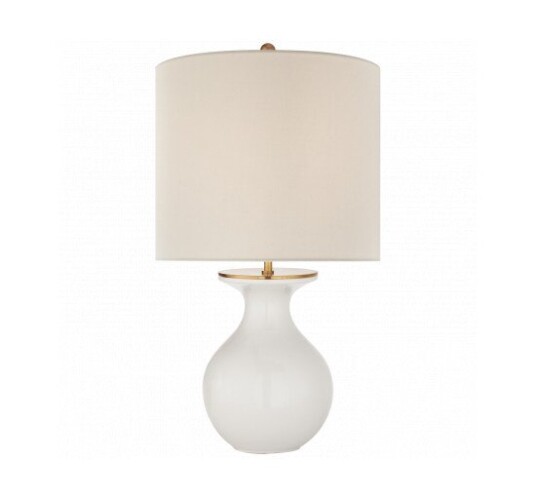 Albie Small Desk Lamp New White