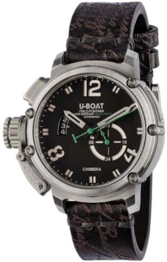 U Boat Herreklokke 8529 Chimera Sort/Lær Ø46 mm