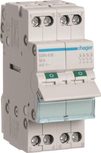 Hager Lastbryter SBN416 4-Polet Med 0 (Off)-Posisjon 16 A