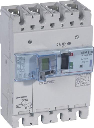 Legrand DPX3 250 Termisk Sikring + Jordfeil 4P 100A 50kA