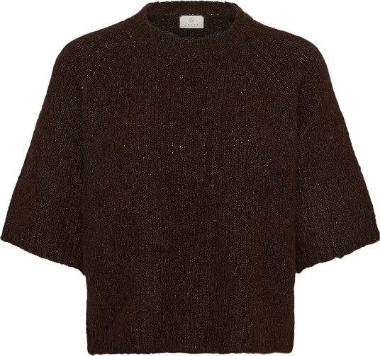 Kaffe Kaemilie Cropped Knit Pullover   Brown   M