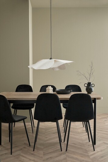 Ellos Home Spisegruppe Gilda med bord 180x90 cm + 6 stoler Svart Ellos Home Spisegruppe Gilda med bord 180x90 cm + 6 stoler Svart