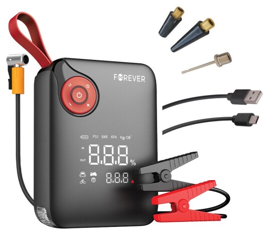 Forever Jump Starter 4In1 Js-400 7200Mah Juodas-Red