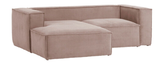 Kave Home BLOK sofa 2-seter - divan venstre Rosa 1700460-01-0 1596045-02-0