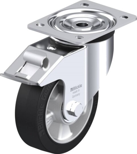 Blickle 633826 L-Alev 150K-Fi Styrehjul Med Brems | Hjuldiameter: 150 Mm | Bæreevne (Maks.): 400 Kg | 1 Stk