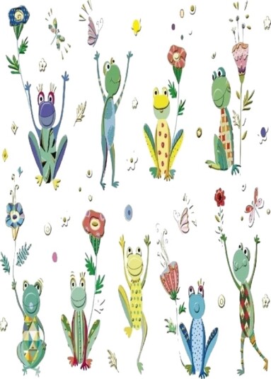 B6 Notatbok + Konvolutt Frogs