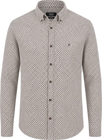 Clean Cut Copenhagen AOP Flannel Shirt Beige L