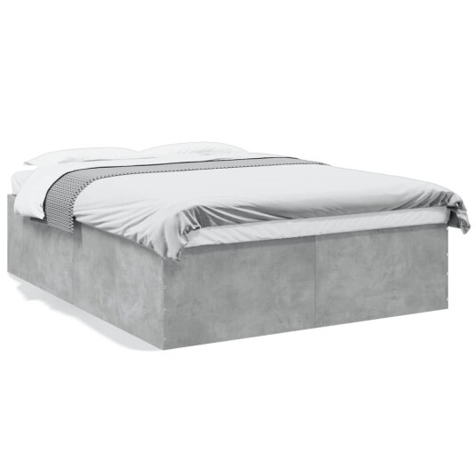 Sengeramme betonggrå 150x200 cm konstruert tre 8721102615573