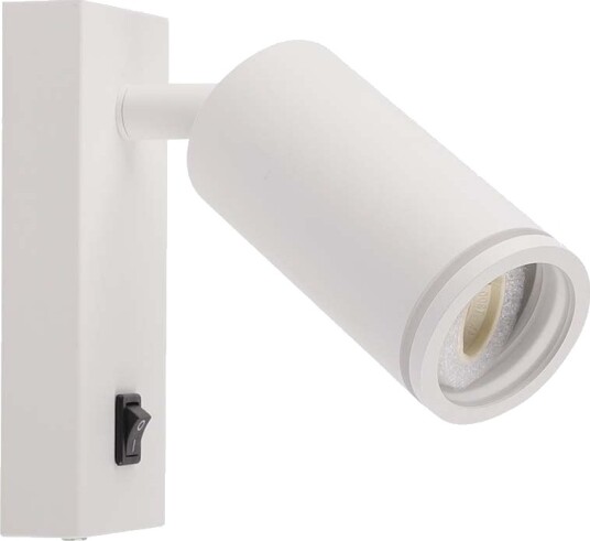 V Tac GU10 vegglampe med bryter Hvit aluminium uten lyskilde