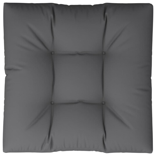 vidaXL Pallepute 80x80x10 cm grå stoff