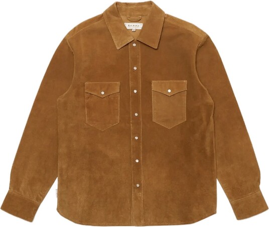 Edwin Western Suede Shirt Ls Brown BROWN L Edwin Western Suede Shirt Ls Brown BROWN L