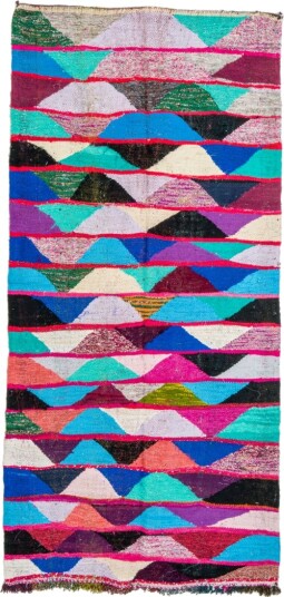 Marokkansk Boucherouite teppe 125 x 260 cm Størrelse: 125 x 260 cm