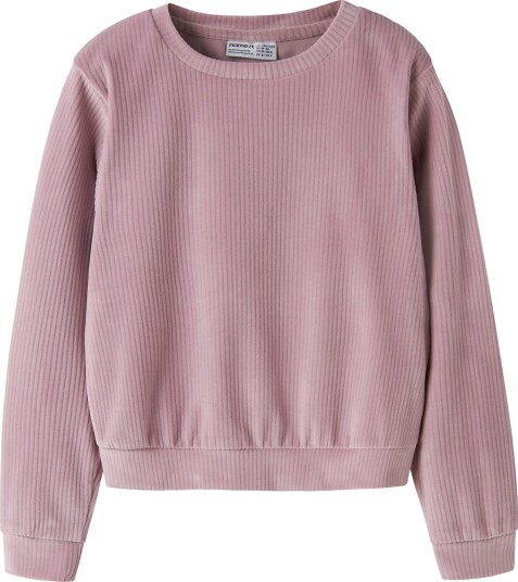 Name It Genser - Kort - Fløyel - NkfVeloa - Mauve Skygger - Name It - 6 år (116) - Genser - Rosa