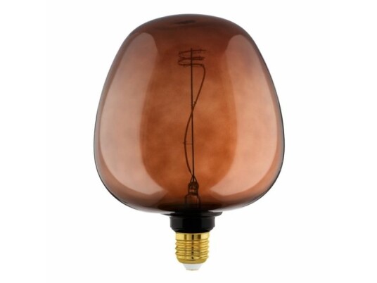 Eglo E27 Led G190 Cognacfarvet Dekorationspære Med Spiral Og Varmt Hvidt Lys Eglo E27 Led G190 Cognacfarvet Dekorationspære Med Spiral Og Varmt Hvidt Lys
