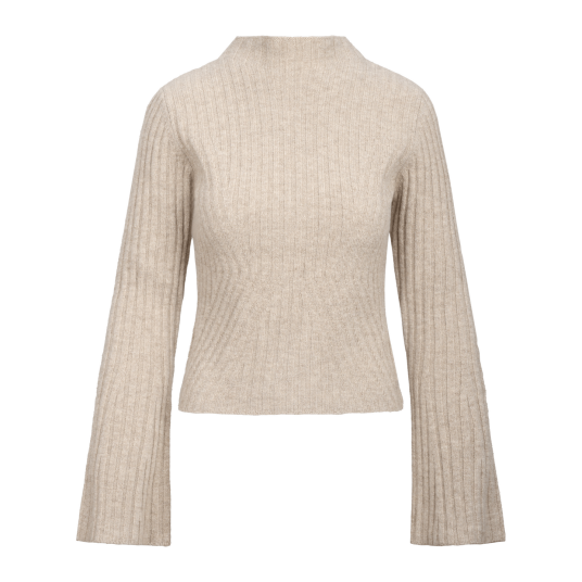 Dakota Sweater Light Sand XL Merino rib sweater