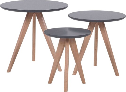 Soffbord Beliani Vegas Grey\|\|Light wood -