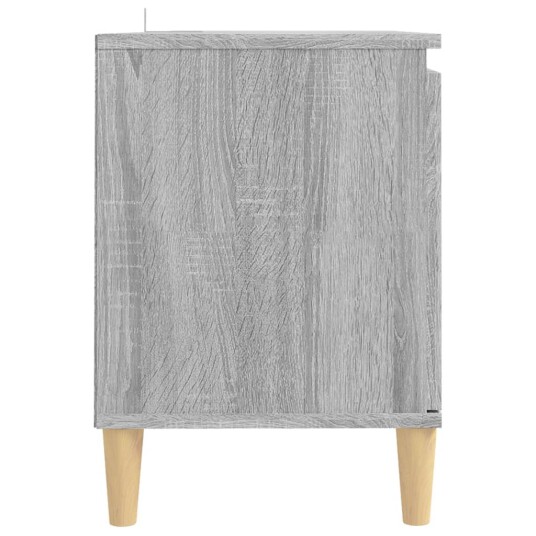 vidaXL TV-benk med ben i heltre grå sonoma 103,5x35x50 cm