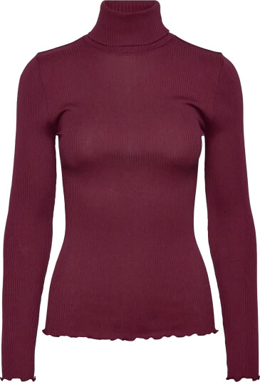 Rosemunde Rwbeatha Silk Ls Rollneck T Shirt Red L