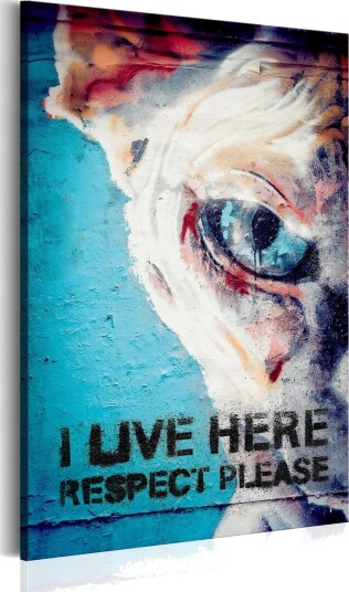 Tavla I Live Here Respect Please 80x120 VALUE_MISSING_1