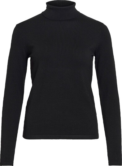 Vila Genser Vimalu Rollneck L/S Knit Top Svart