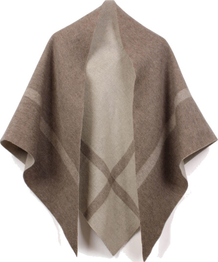 Nohr Studio Nina Double Sided Wool Shawl Beige ONE SIZE