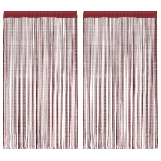 vidaXL Trådgardiner 2 stk 140x250 cm burgunder