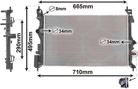 VAN WEZEL 37012716 Radiator motorkjøling VAN WEZEL 37012716 Radiator motorkjøling