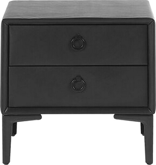 Sezanne Nattbord 44 cm - Konstlær/Svart