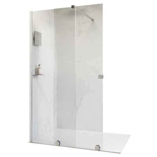 Alterna Pureday Sidefelt B80-100xh211cm Krom / 100cm Klart Glass