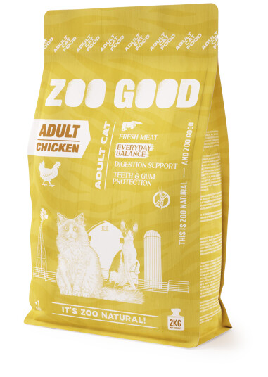 Zoo Good Kornfri Tørrfôr for Katt med Kylling 2 kg Zoo Good Kornfri Tørrfôr for Katt med Kylling 2 kg