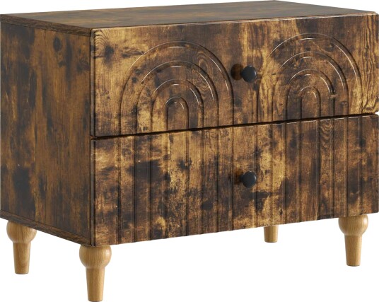  Nattbordskap Røkt Eik 62 x 34,5 x 48 cm Konstruert tre