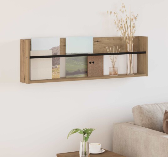 vidaXL Magasinreol Artisan Eik 100 x 12 x 30 cm Konstruert tre vidaXL Magasinreol Artisan Eik 100 x 12 x 30 cm Konstruert tre