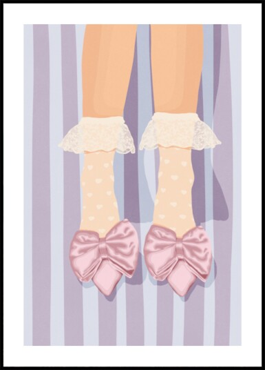 Sweet Pink Bow Shoes Plakat / 30x40
