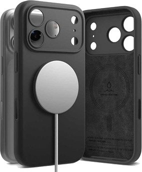 iPhone 17 Pro/18 Pro Ringke Liquid Silicone MagSafe Deksel - Svart