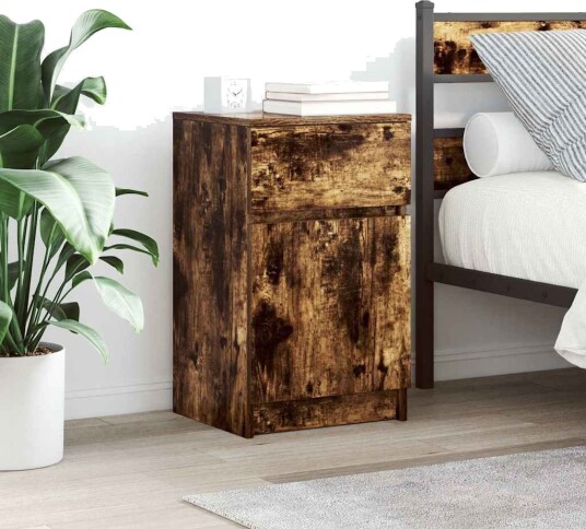  Nattbord sonoma eik 39x35x65 cm konstruert tre