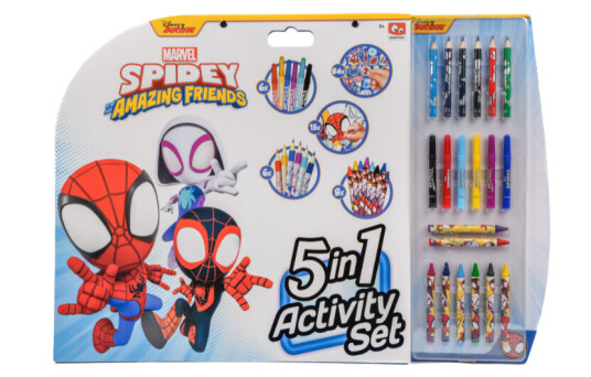 Spidey and His Amazing Friends 5-In-1 Coloring Activities Set SP22306 Spidey and His Amazing Friends 5-In-1 Coloring Activities Set SP22306