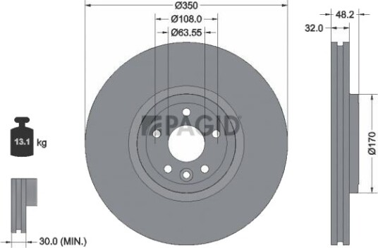 PAGID 56082NHC Bremseskive