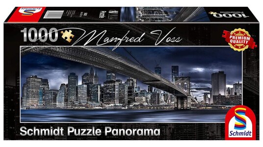 Schmidt Puzzles Jigsaw Puzzle 1000 brikker New York Dark Night Panorama