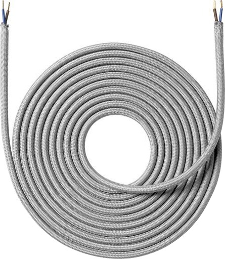 Nielsen Light 4m Stoffledning Lysegrå 2x0,75mm² Nielsen Light 4m Stoffledning Lysegrå 2x0,75mm²