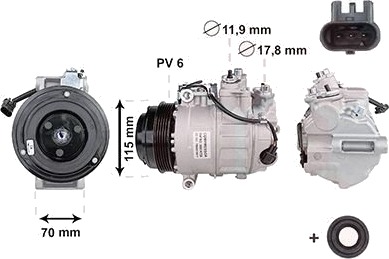 AC-kompressor VAN WEZEL 3001K729