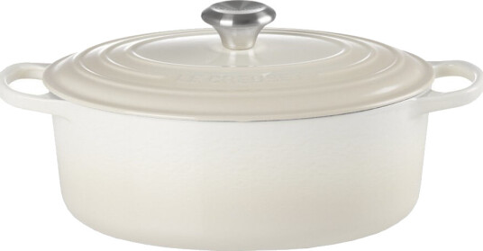 Le Creuset Signature støpejernsgryte oval 31 cm 6,3L meringue