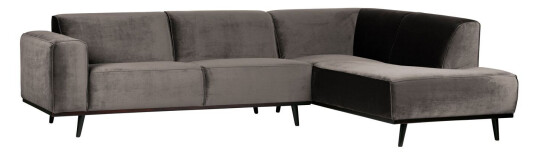 BePureHome Statement Sofa m/høyrevendt sjese - Taupe velur