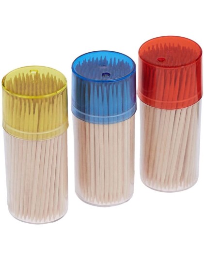 3 stk Partypicks Beholdere 450 stk Tannpirkere med Dispensere i tre Farger