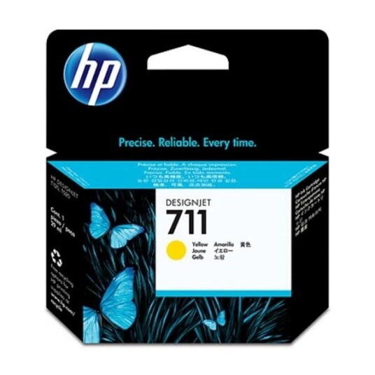HP 711 / CZ132A Yellow Ink - Blekkpatron Color-baserte gul HP 711 / CZ132A Yellow Ink - Blekkpatron Color-baserte gul