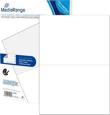 Mediarange Mrink141 Hvit Permanent 210 X 148.5 A4 Matte Laser/Blekkskriver