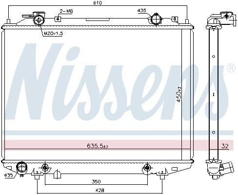 Radiator NISSENS 68535 Radiator NISSENS 68535