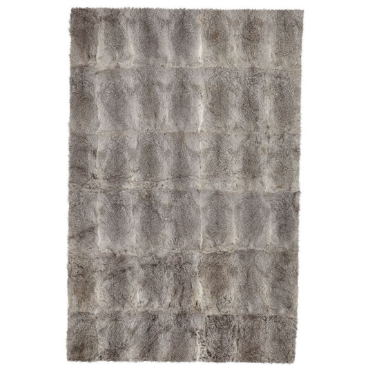 Natures Collection Pelspledd Kanin 120x180 cm Naturlig Grå