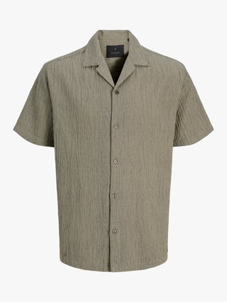 Jack and Jones Jake Jacquard Short Sleeve Shirt Grønn XL